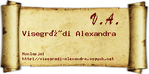 Visegrádi Alexandra névjegykártya