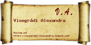 Visegrádi Alexandra névjegykártya