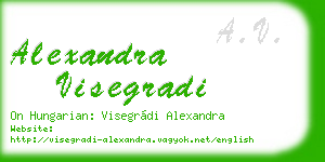 alexandra visegradi business card