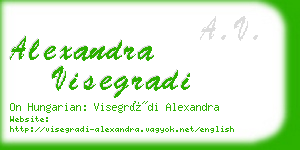 alexandra visegradi business card